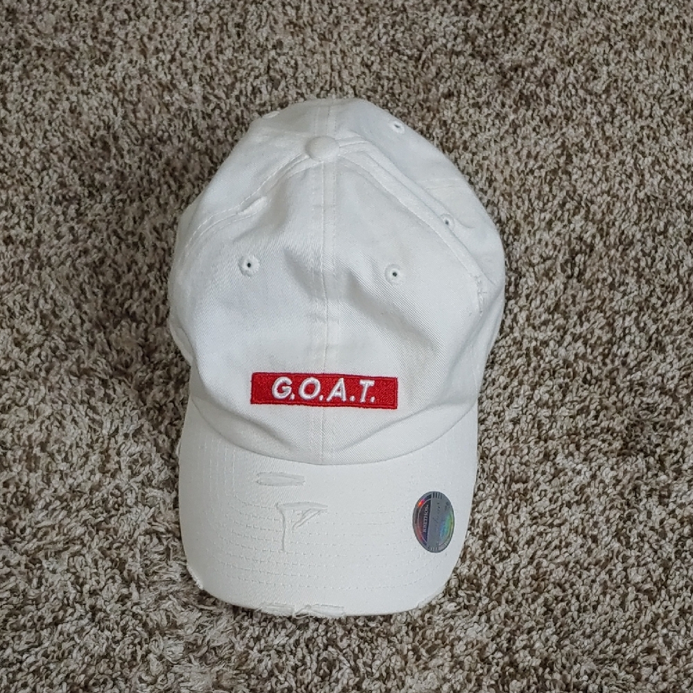 KBETHOS G.O.A.T. White Adjustable Cap